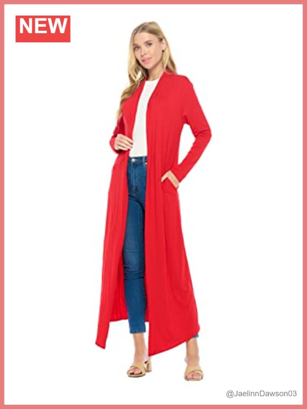 Women's Lightweight Maxi Duster Cardigan Open Front Long Sleeve Sweater